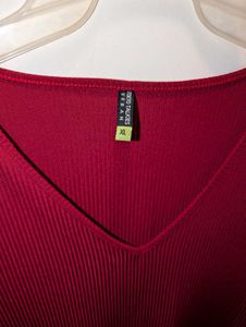 Price Drop - TT Maroon Knee-Length Dress