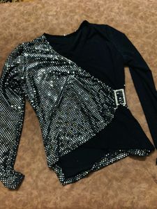 Sparkly Sequin Wrap Top
