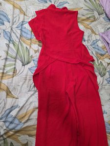 Vibrant Red Jumpsuit