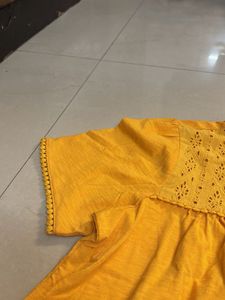 Lee cooper Vibrant Yellow Embellished Tunic