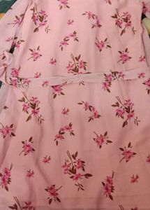 Charming Pink Floral Kurta
