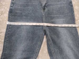 Grey Wide Leg Jeans