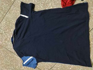Men's Navy Blue Graphic Polo T-Shirt