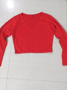 Women's Red Crop Top