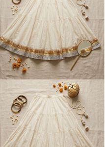 Fix price cream and golden skirt
