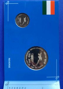 Indian Airforce Proof Coin Set 100 Rupees &amp; 2 Rs