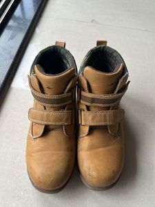 Tan Work Boots with Velcro Straps