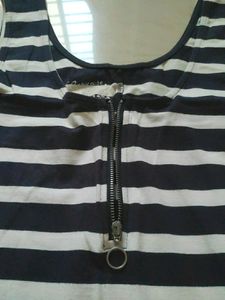 Black And White Bodycon Striped Dress
