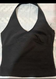 Black Halter Neck Top