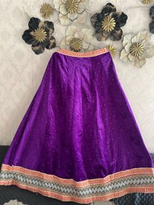 Royal Purple Embellished Skirt
