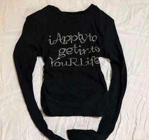 Sparkly Statement Long Sleeve Top