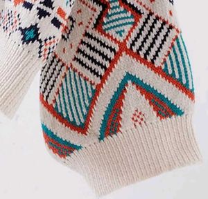Boho Geometric Print Sweater