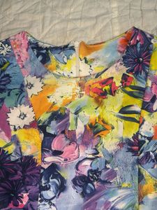 Vibrant Floral Print Fit &amp; Flare swim suit
