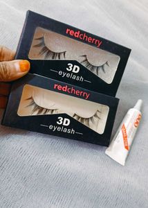 Red Cherry 3D Eyelashes with Glue