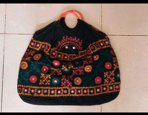 Embroidered Mirror Work Handbag