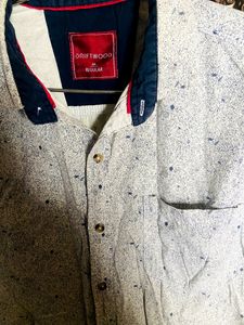 Printed White Colour Half Sleeves Men’s Shirt…. Size: M