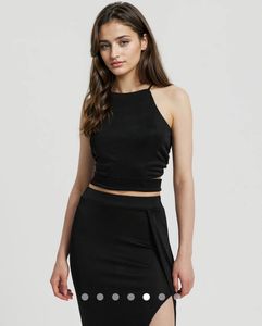 Sleek Black Two-Piece Outfit