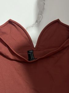 Chic Rusty Orange Off-Shoulder Top