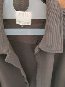 Dark Grey Oversized Button-Up shirt