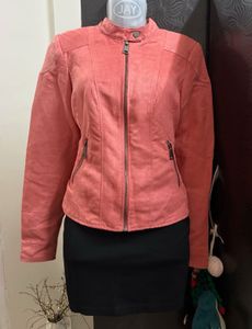 peach  Cropped Jacket