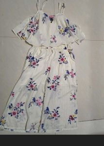 Chic Floral Print Off-Shoulder Kurta Set