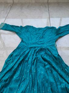 Elegant Teal Embroidered Kurti