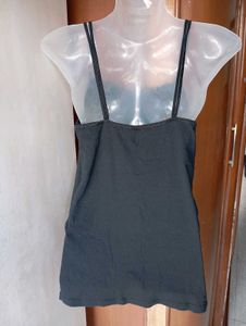 Black Lace Trim Cami Top