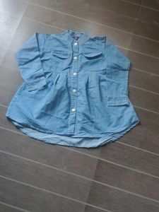 Girls Denim Shirt Dress