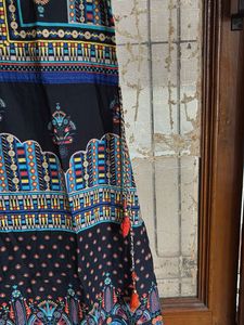 Vibrant Printed Sleeveless Kurta