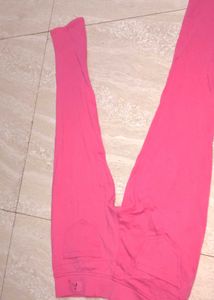 Vibrant Pink Cotton Leggings