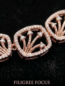 Rose Gold necklace and earring set