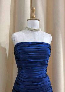 Elegant Ruched Strapless Evening Gown