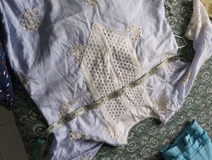 Elegant Sky Blue Kurta with Intricate Embroidery