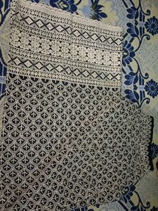 Elegant Black &amp; cream colour plazzo with Intricate