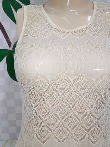 (600)Boho Fringe Lace Tank
