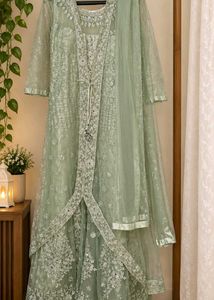 Elegant Green Embroidered Lehenga Choli