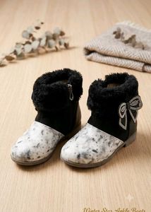 Girls Winter Star Ankle Boots
