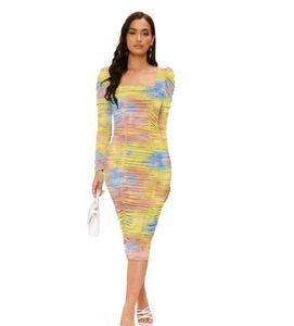 Tie-Dye Bodycon Dress