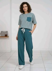 Striped Top and Lounge Pants Set