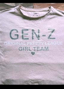 Gen-Z Graphic Tie-Front T-Shirt