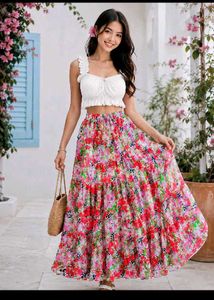 Boho Floral Tiered Maxi Dress