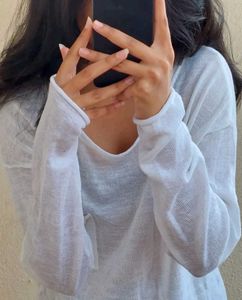 Sheer White Long Sleeve Top