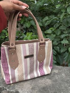 Chic Striped Handbag