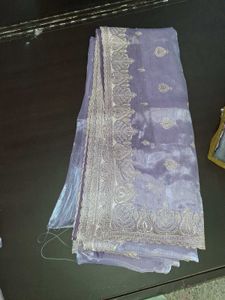 Elegant Lavender Saree with Blouse