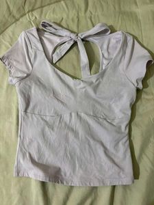 Chic Back Tie Crop Top