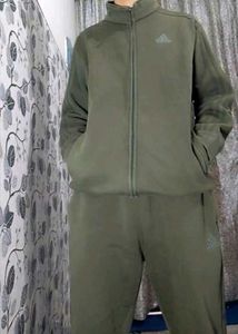 Adidas Track Jacket - Olive Green