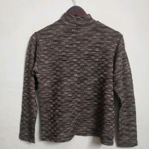 Light Woollen Shimmer High Neck Top