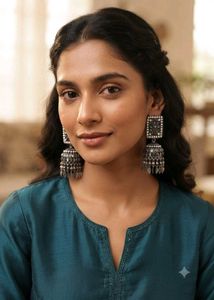 Black Jhumka Earrings