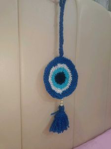 Evil Eye Crochet Wall Hanging
