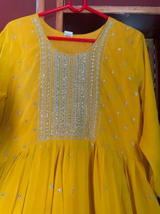 Beautiful Yellow Ethnic Gown